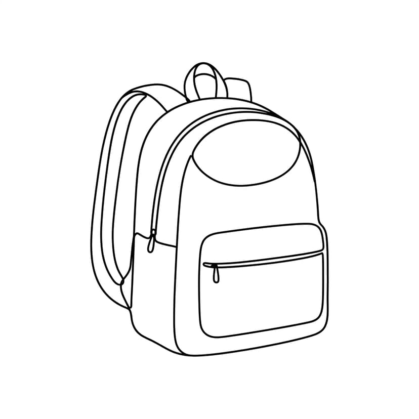 Backpack line drawing